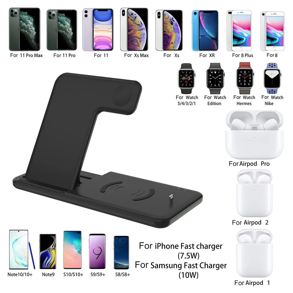 15W Qi Fast Wireless Charger for iPhone, Apple Watch, Airpods Pro