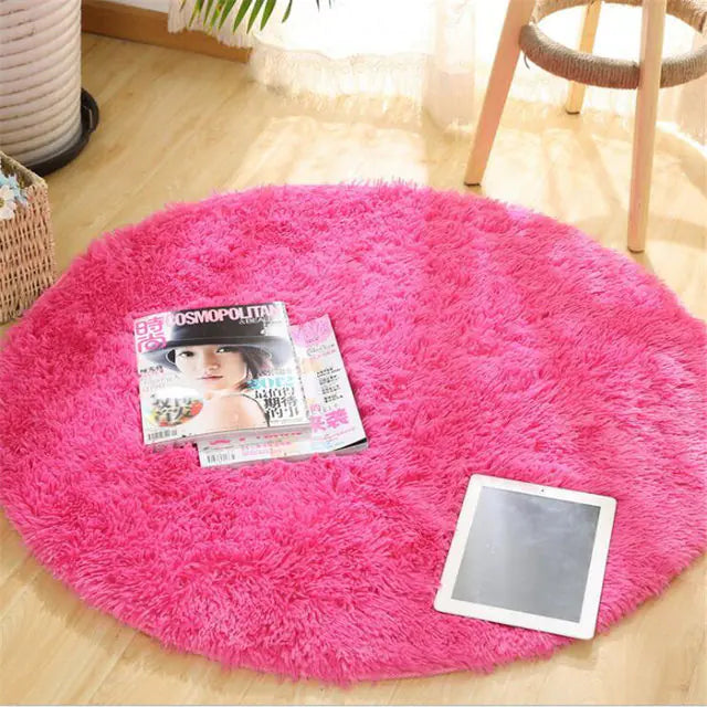 2023 New Warm Thick Round Rug Carpets
