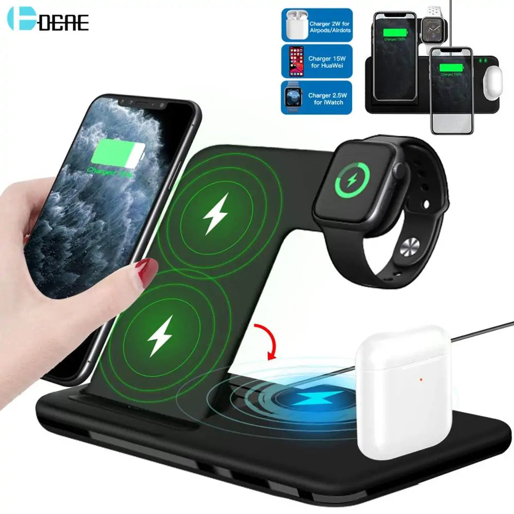 15W Qi Fast Wireless Charger for iPhone, Apple Watch, Airpods Pro