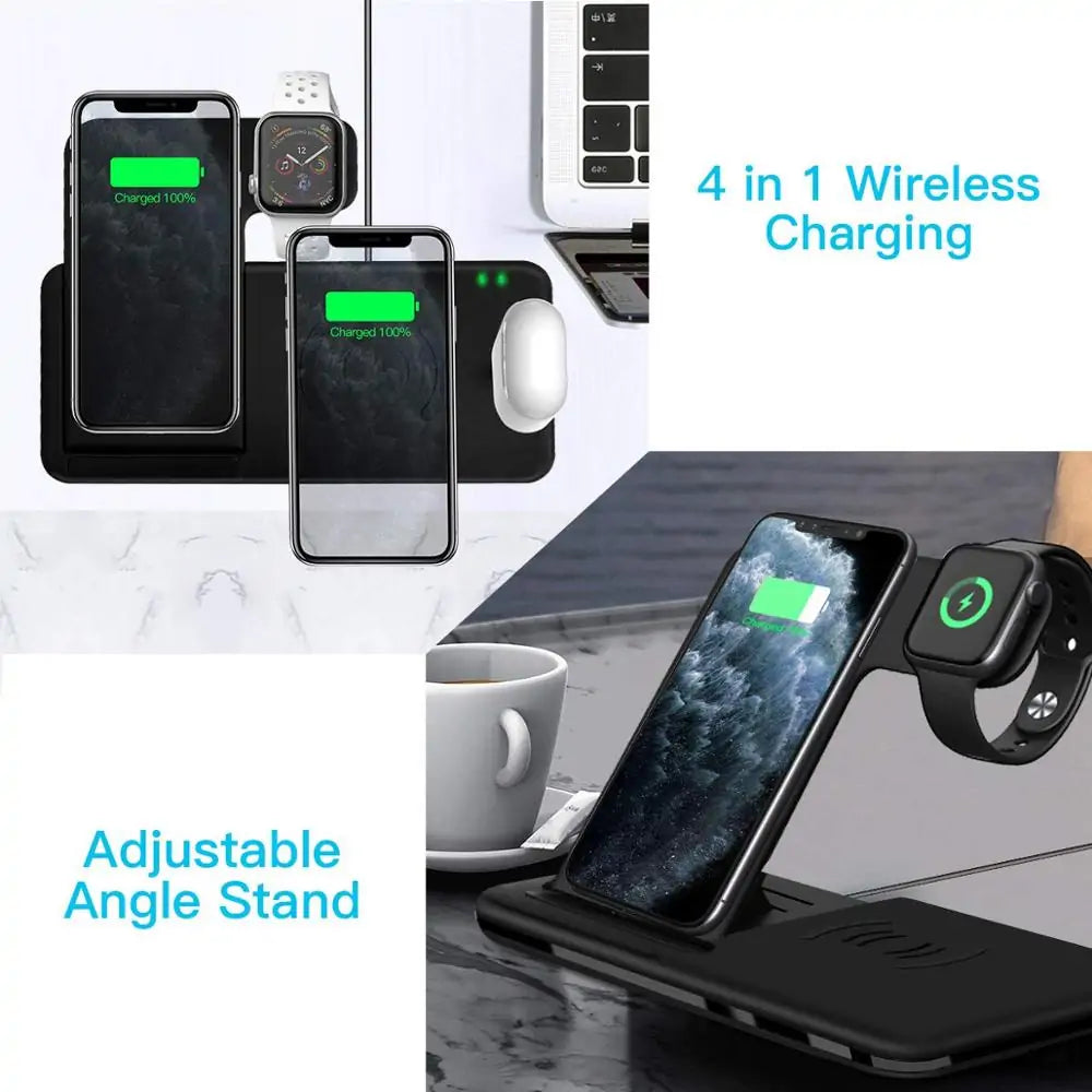 15W Qi Fast Wireless Charger for iPhone, Apple Watch, Airpods Pro