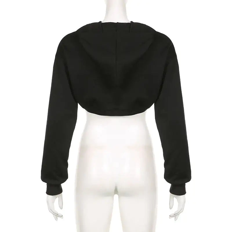 Downtown Casual Cropped Hoodie