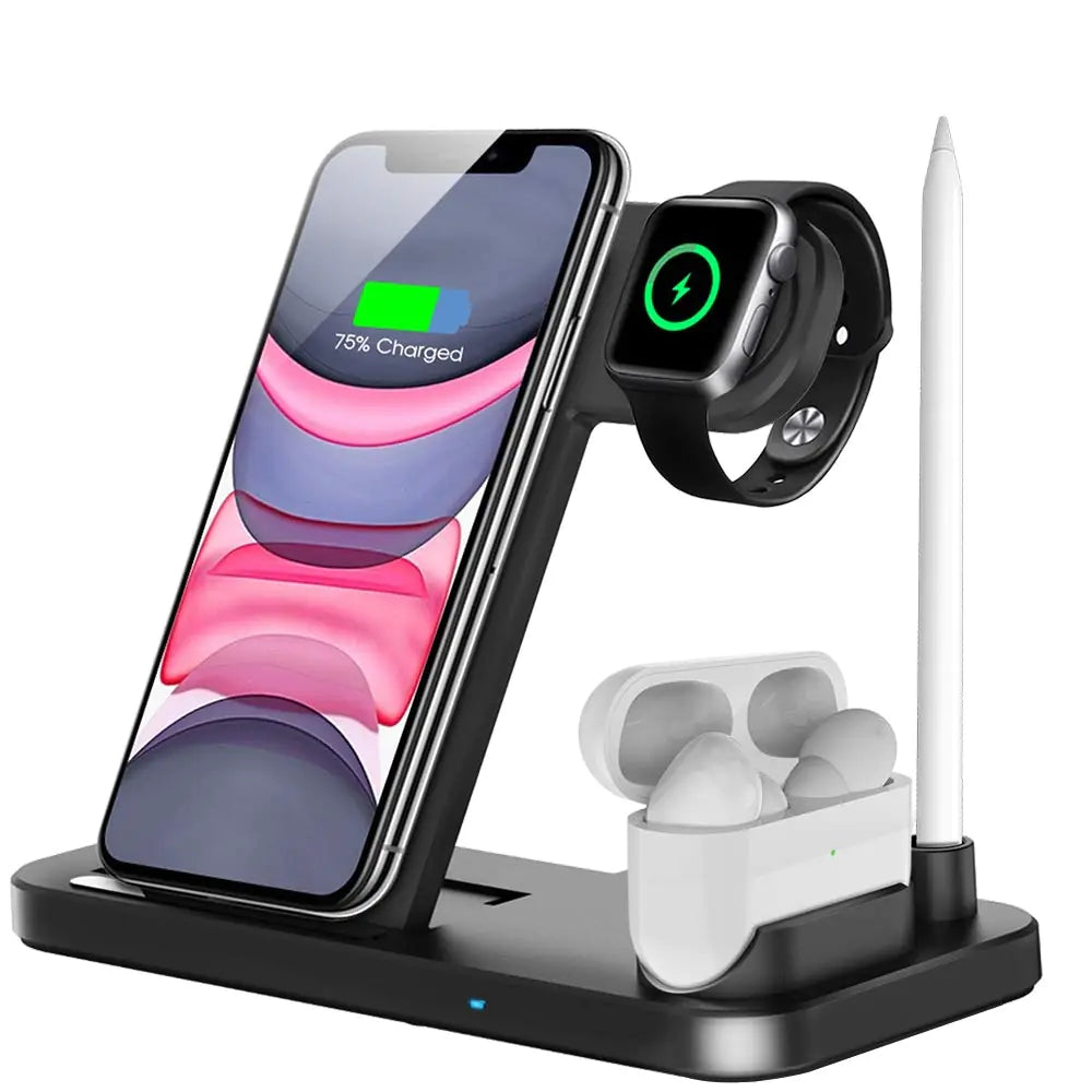 15W Qi Fast Wireless Charger for iPhone, Apple Watch, Airpods Pro