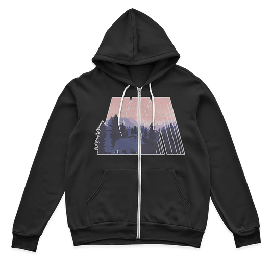 Geometric Camping Zip Hoodie