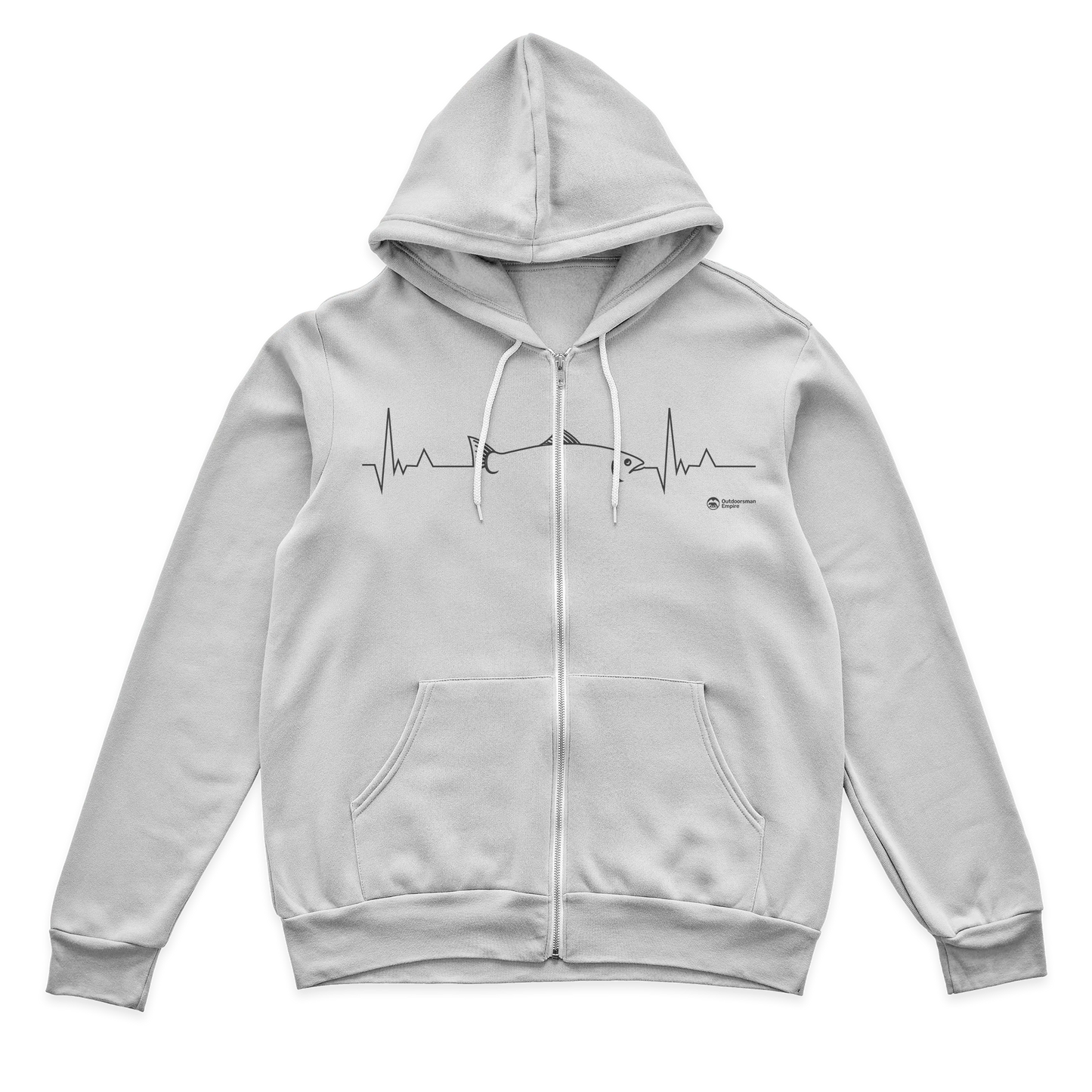 Fishing Cardiogram Zip Hoodie