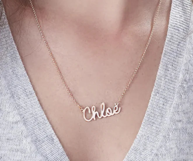 Fashion sterling silver letter name necklace