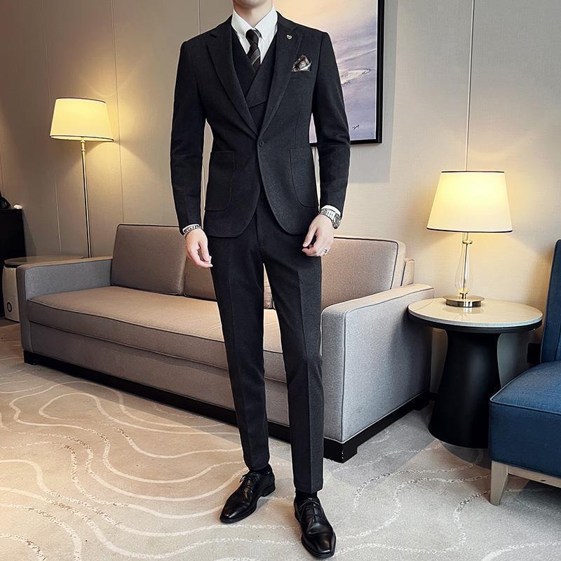 Woolen Suit Men's Handsome British Business Casual Suit