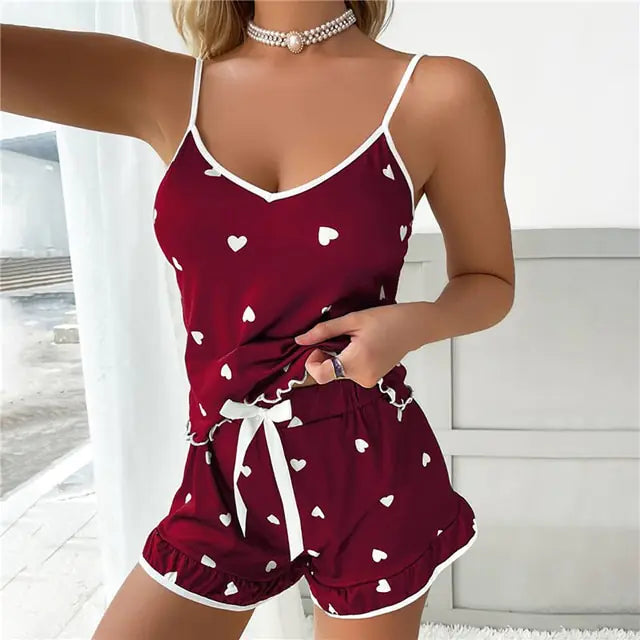 Women's Print Pajama Set: Adorable