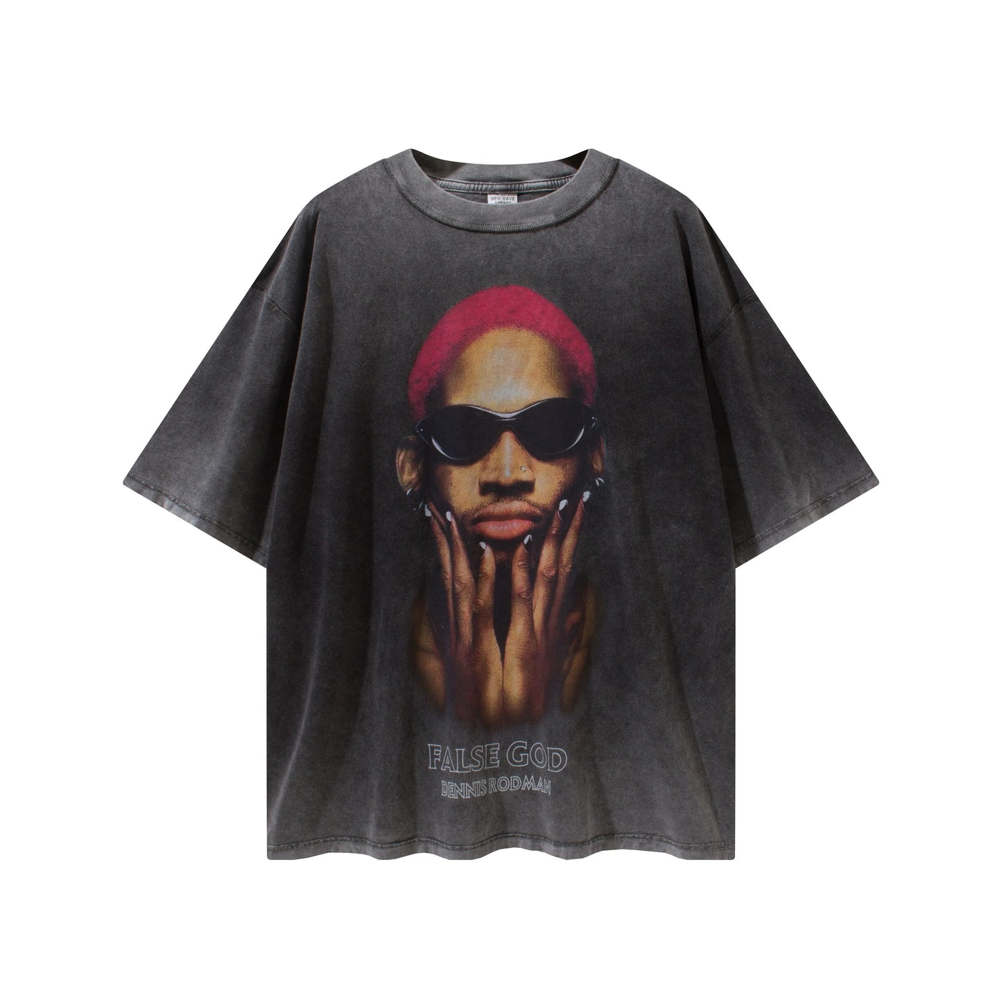 Men's Cotton Dennis Rodman Portrait T-Shirt