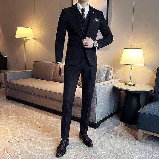 Woolen Suit Men's Handsome British Business Casual Suit