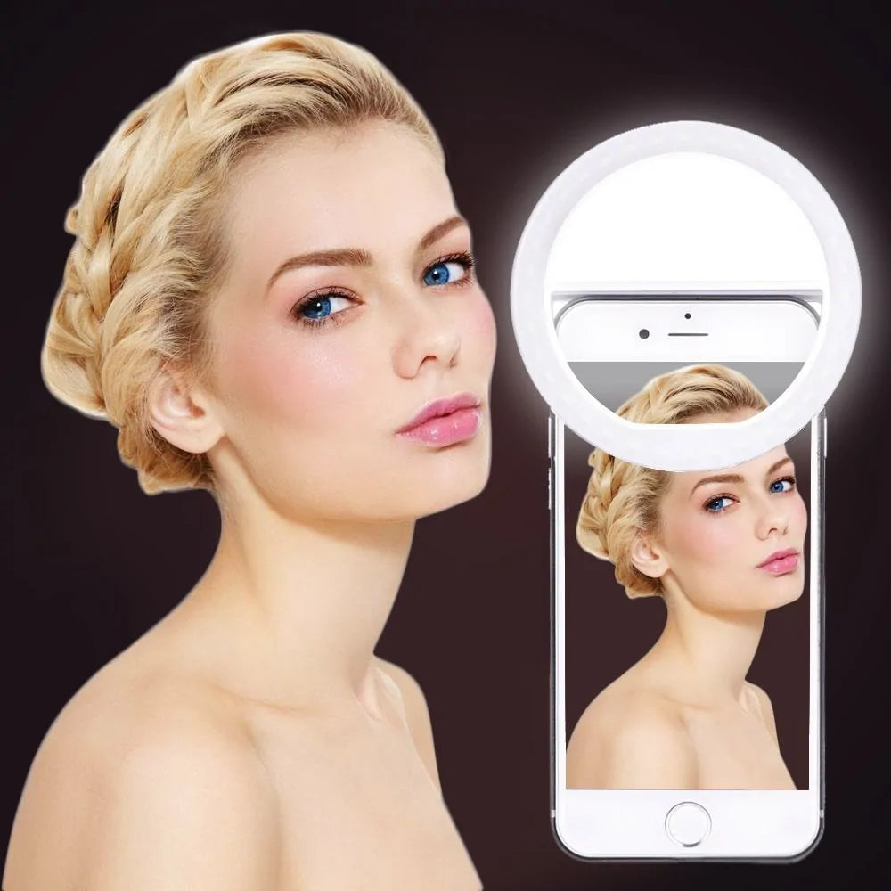 USB Charge Selfie Ring Light Portable Flash Led Camera