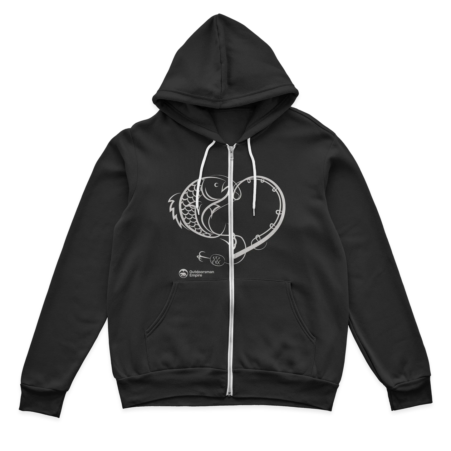 Fishing Heart Zip Hoodie