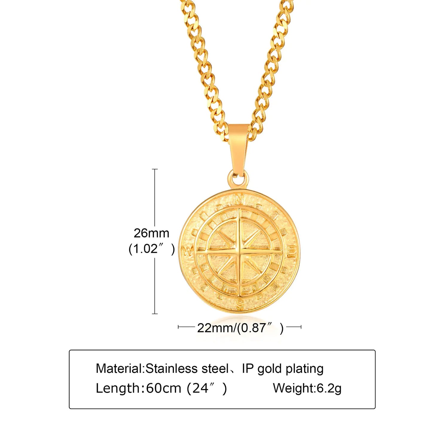 Men's Compass Necklaces