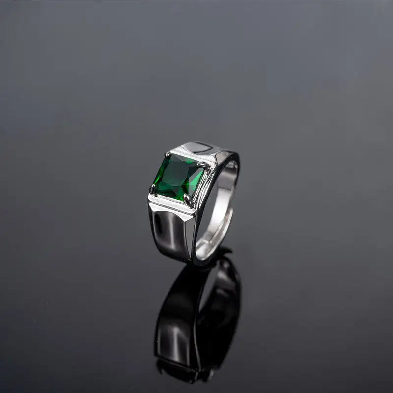 Classic Quad Claw Emerald Green Ring