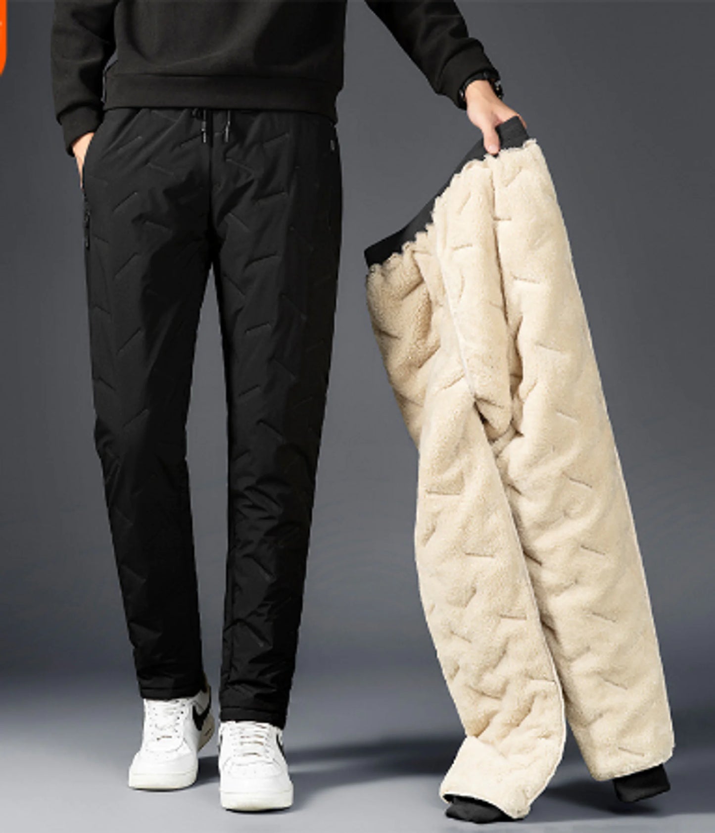 2022 Winter Men Lambswool Sweatpants