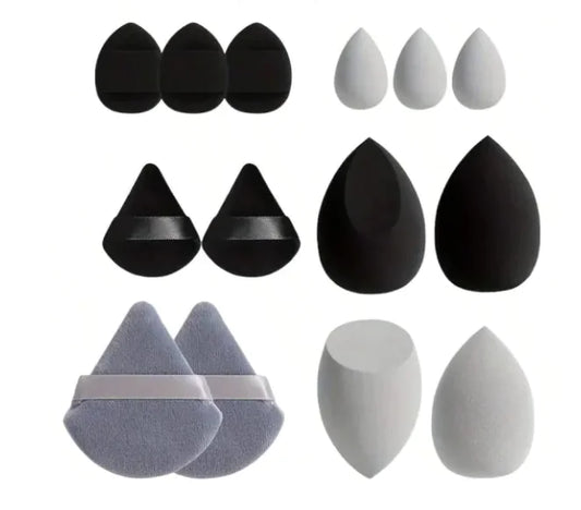 14-Piece Hydrophilic Polyurethane Cosmetic Sponge Set