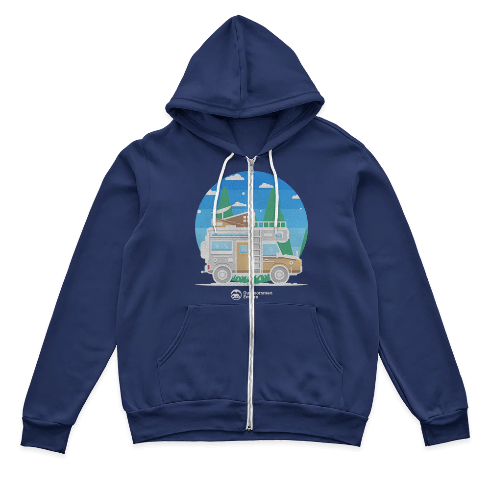 Funny Camping Zip Hoodie