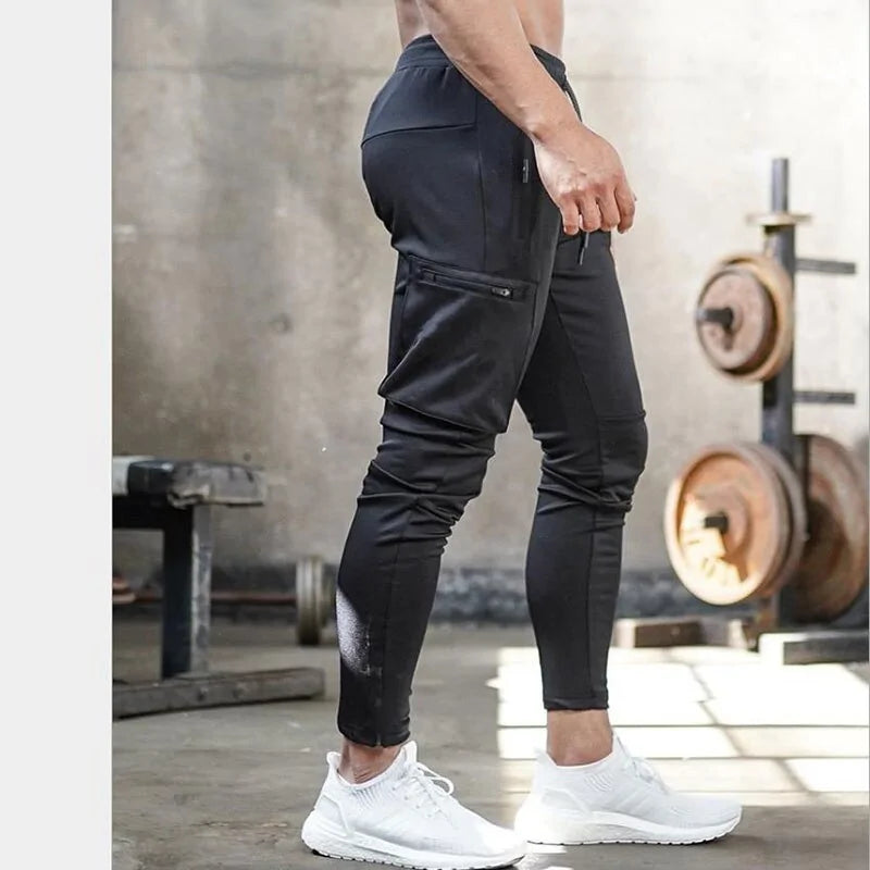 Men's Slim Fit Cotton Joggers: Sport Sweatpants for Running and Bodybuilding