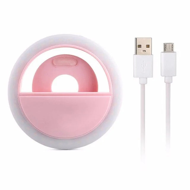 USB Charge Selfie Ring Light Portable Flash Led Camera