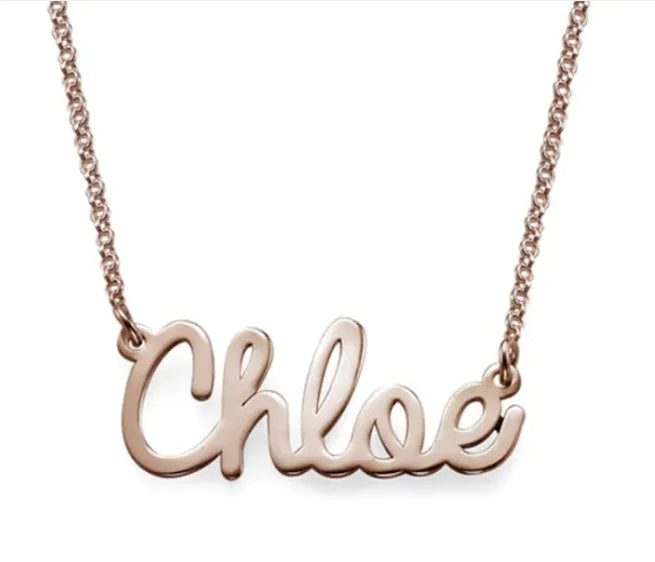 Fashion sterling silver letter name necklace