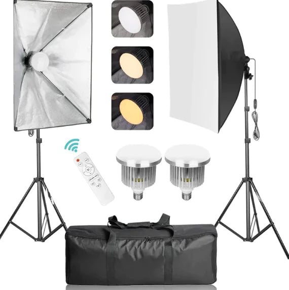 Compatible with Apple, 50 70CM Soft Box 2m Tripod 85W Mushroom Light