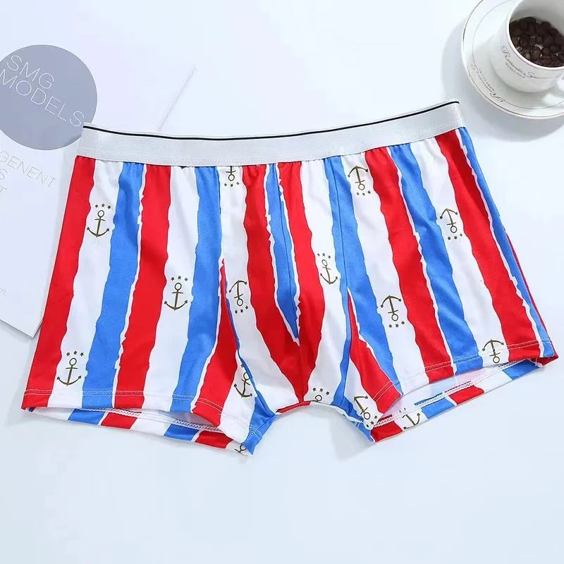 10Pcs/Men's Underwear Cartoon Shorts Fun Anime