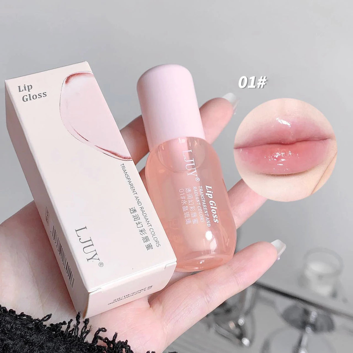 Fruit Crystal Jelly Lip Oil Hydrating Transparent Glass Lip Gloss