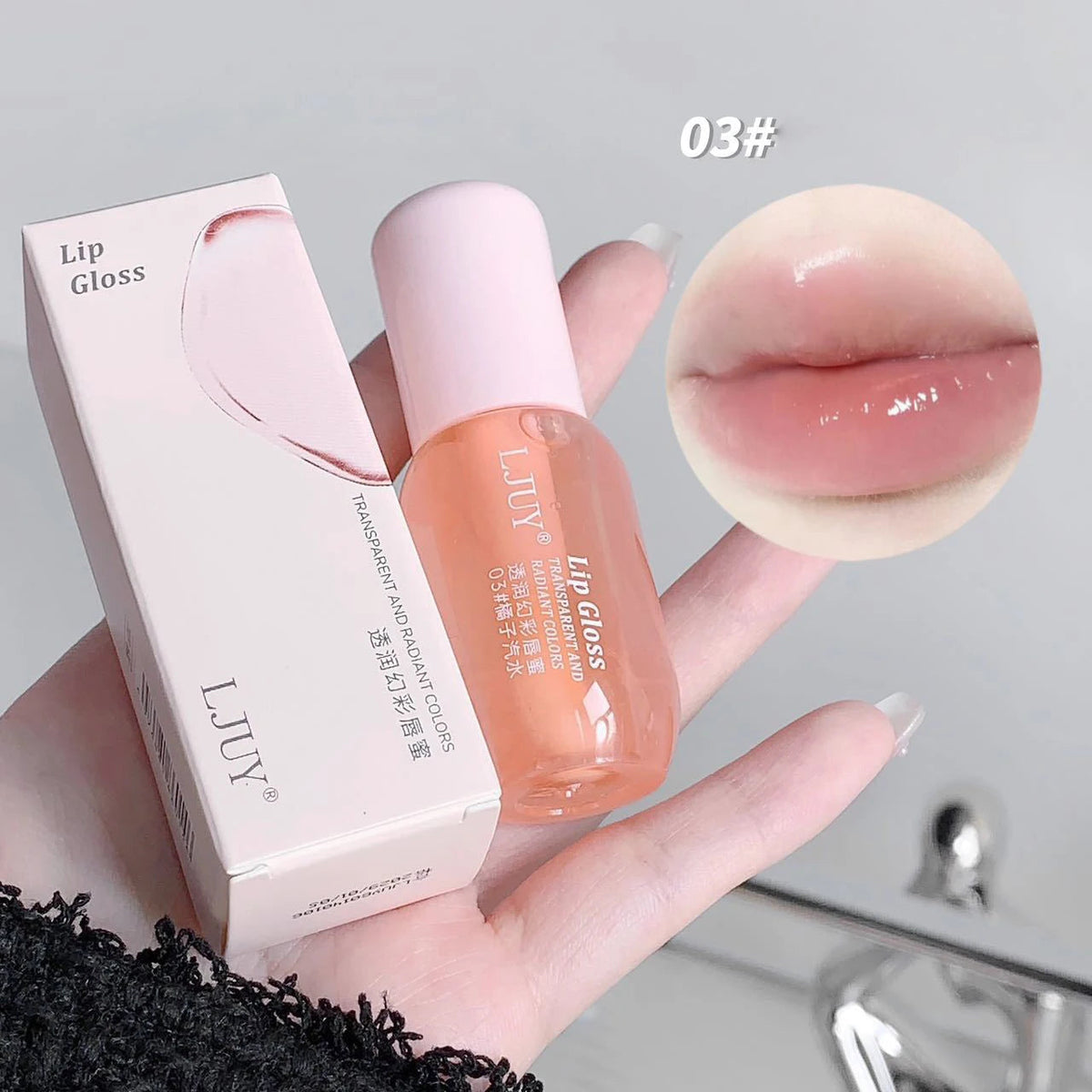 Fruit Crystal Jelly Lip Oil Hydrating Transparent Glass Lip Gloss