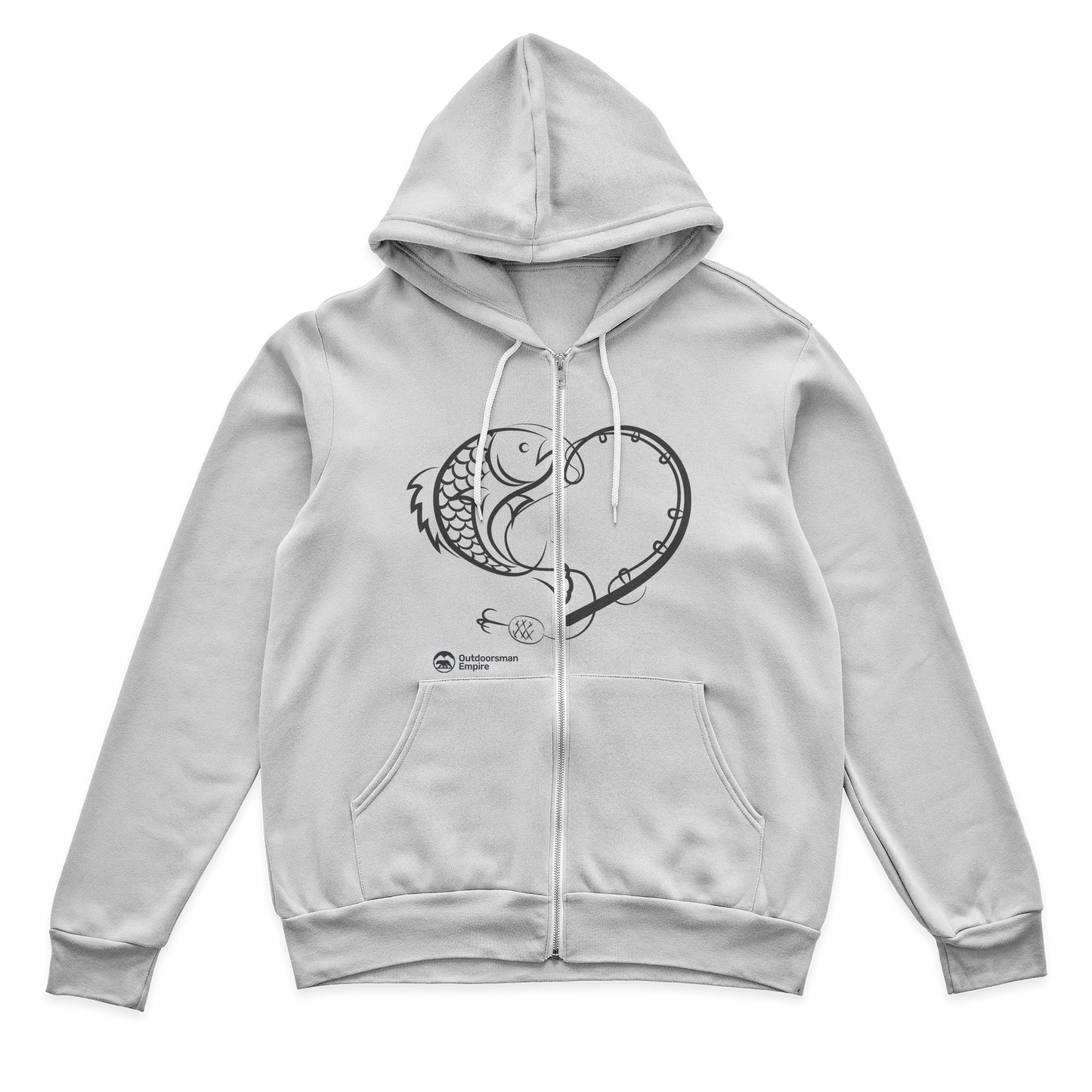 Fishing Heart Zip Hoodie