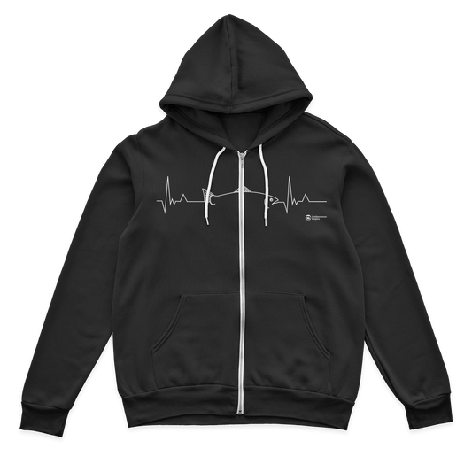 Fishing Cardiogram Zip Hoodie