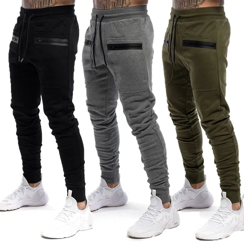 Men's Zip Pocket Jogger Sweatpants: Winter Fitness Fashion