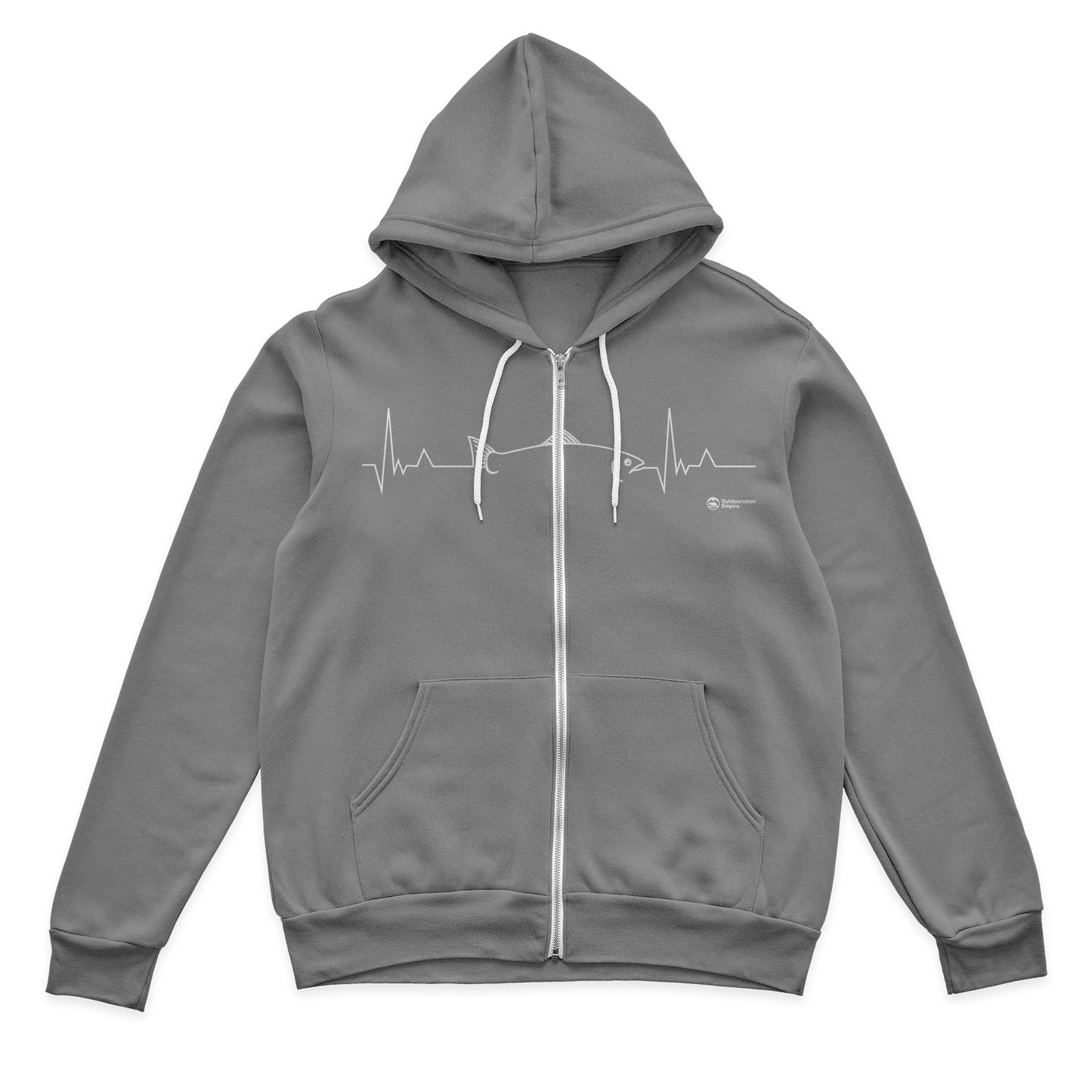 Fishing Cardiogram Zip Hoodie