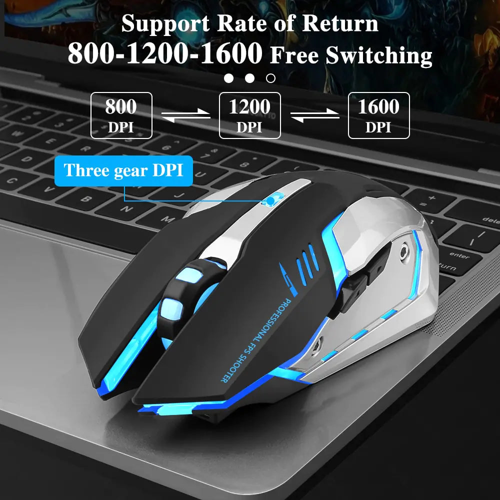 Wireless Bluetooth Mouse Mute Ergonomic Mouse