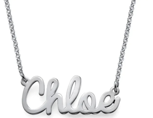 Fashion sterling silver letter name necklace