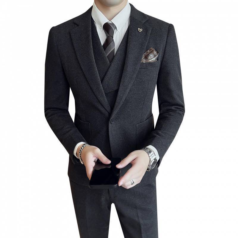 Woolen Suit Men's Handsome British Business Casual Suit