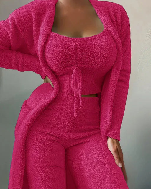 Autumn Winter Women's Velvet Pajamas Set