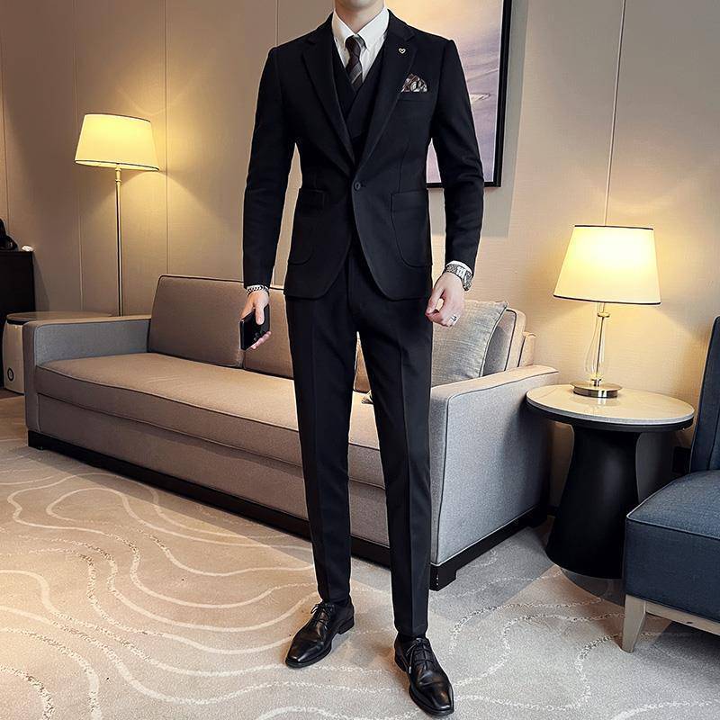 Woolen Suit Men's Handsome British Business Casual Suit