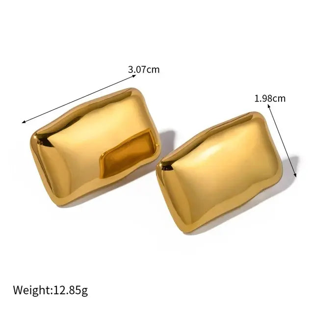 HangZhi Gold Color Wings Stud Earrings