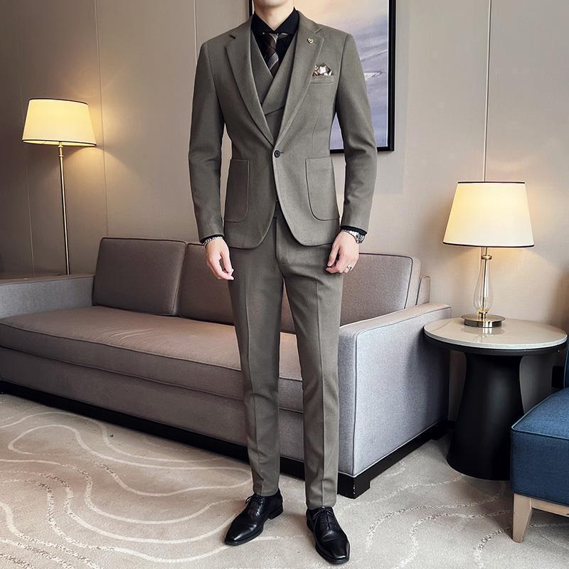 Woolen Suit Men's Handsome British Business Casual Suit