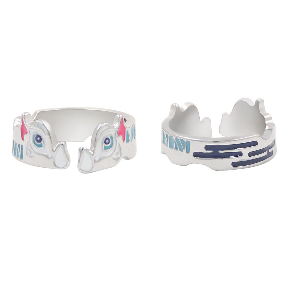 Impression Ring Anime Pattern Unisex