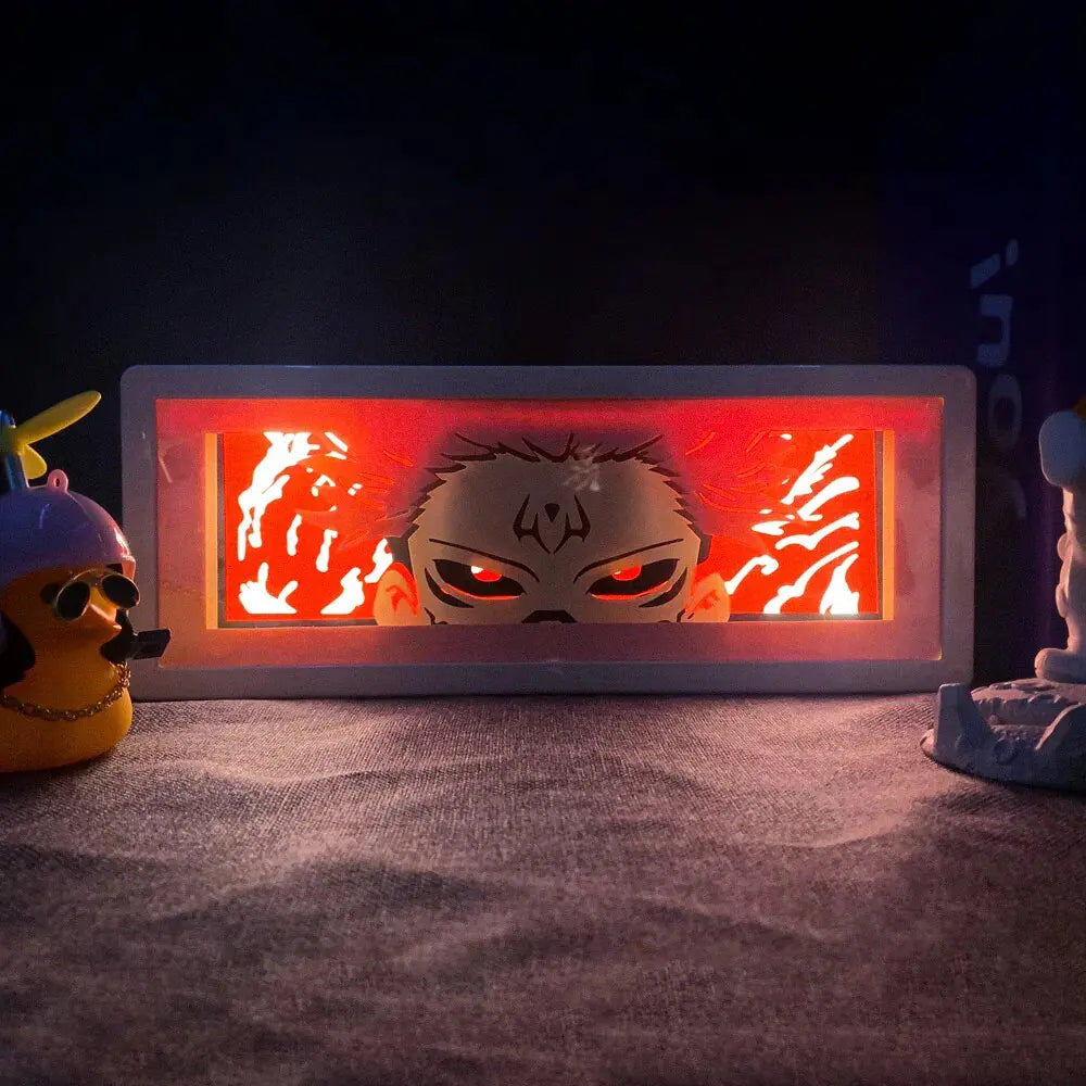 Newest Anime Light Box Jujutsu Kaisen Sukuna Yuji Itadori Eye Face Lamp