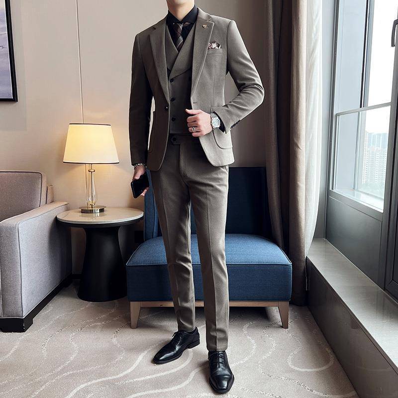 Woolen Suit Men's Handsome British Business Casual Suit