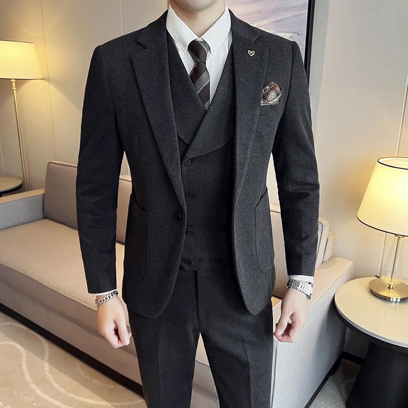 Woolen Suit Men's Handsome British Business Casual Suit