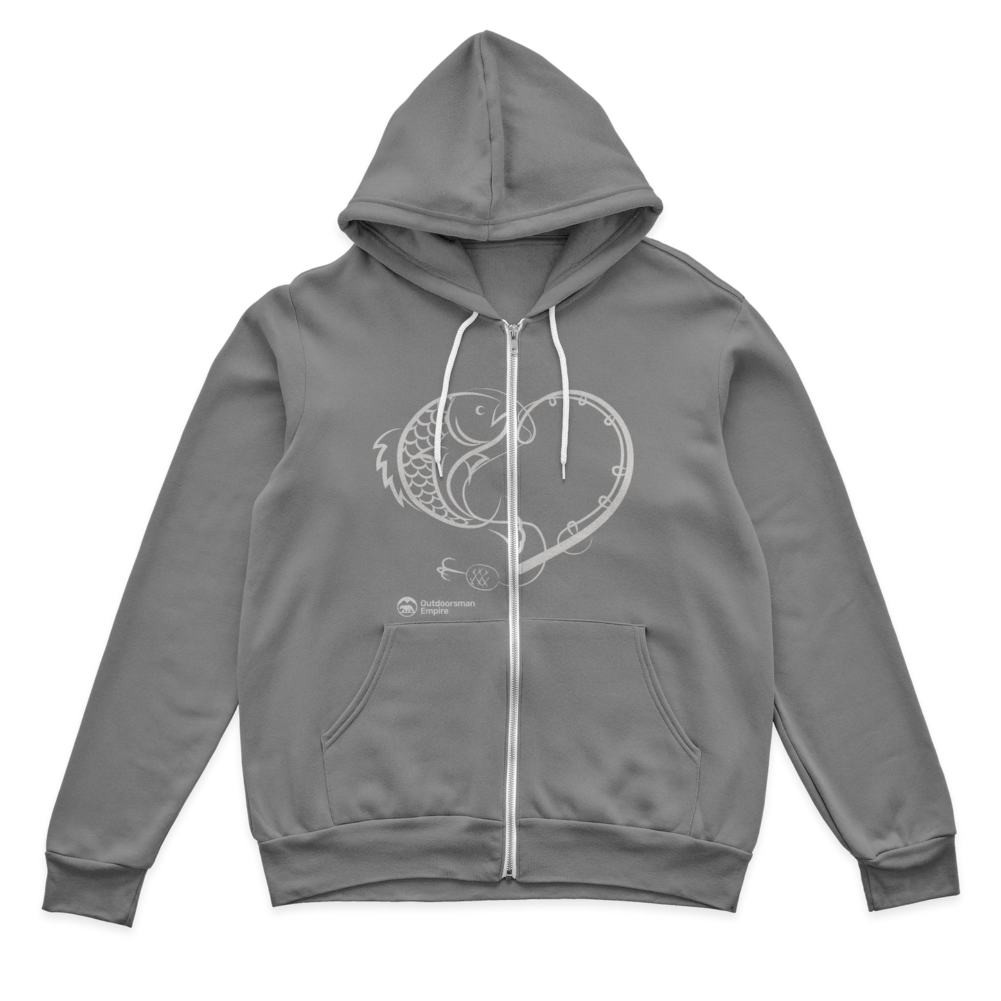 Fishing Heart Zip Hoodie