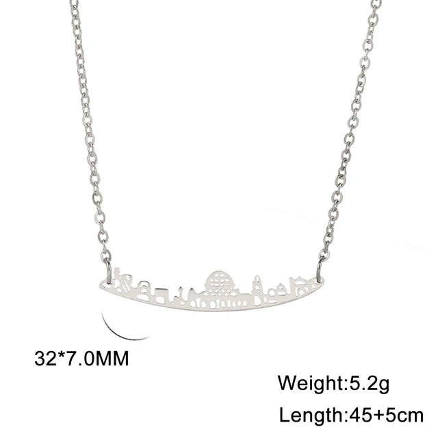 Jerusalem City Landmark Pendant Necklace