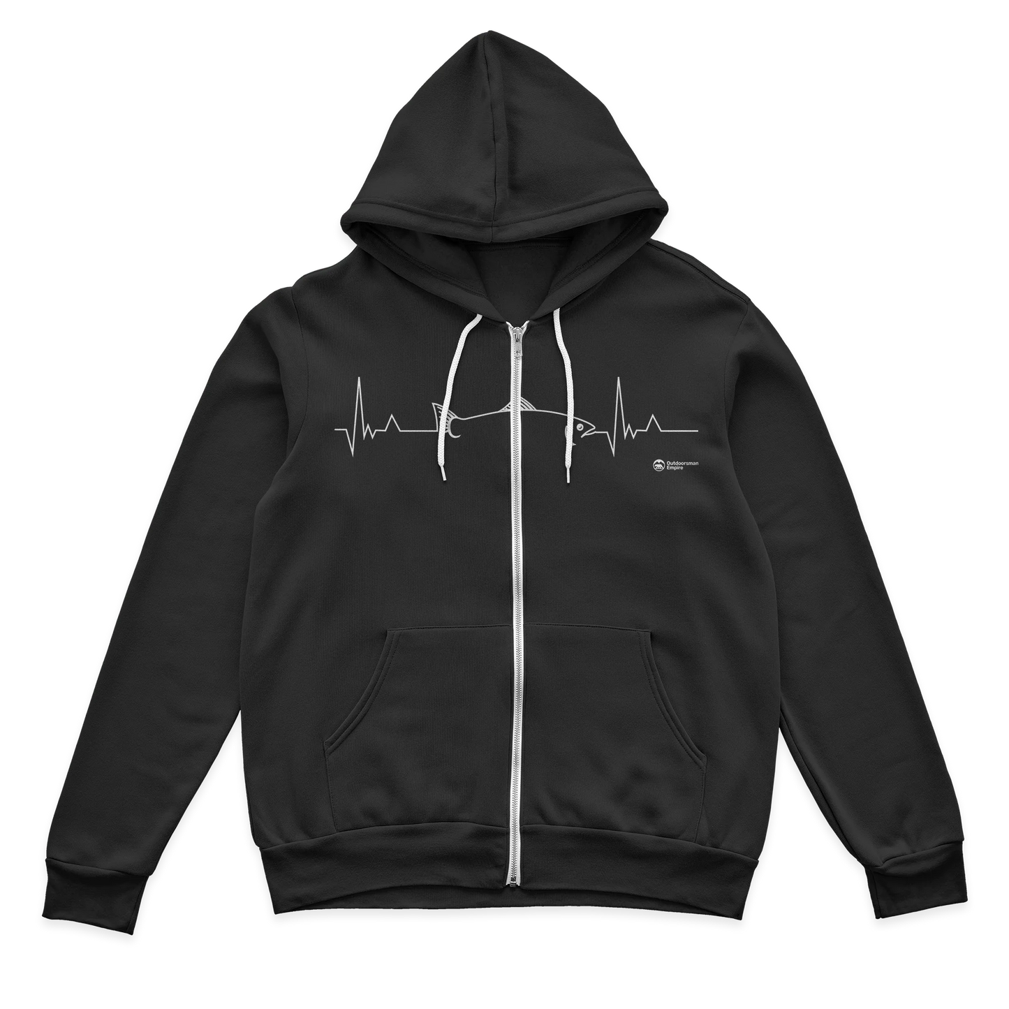 Fishing Cardiogram Zip Hoodie